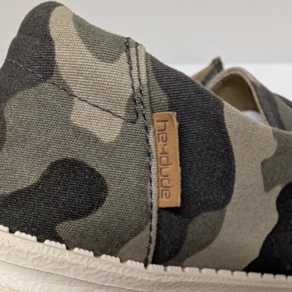 Hey Dude Wendy Camo Slip-On Shoes in Green and Black - Picture 8 of 16